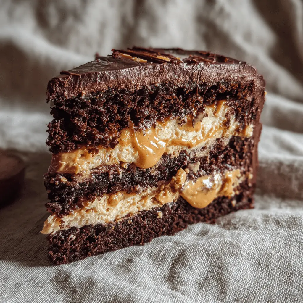layered brownie cake frosting 2