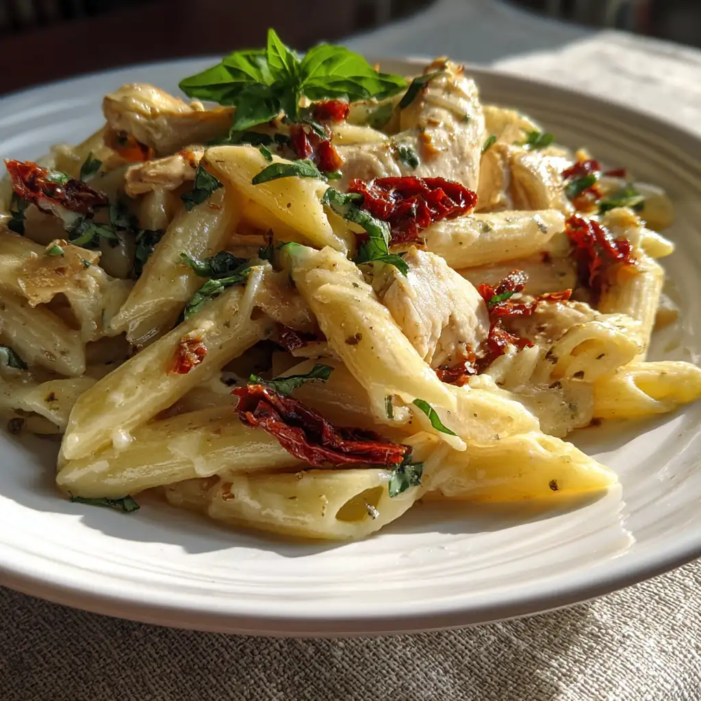 Marry Me Chicken Pasta with creamy parmesan sauce