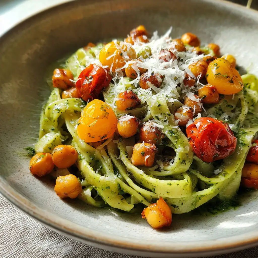 pesto additions to one pot green pasta