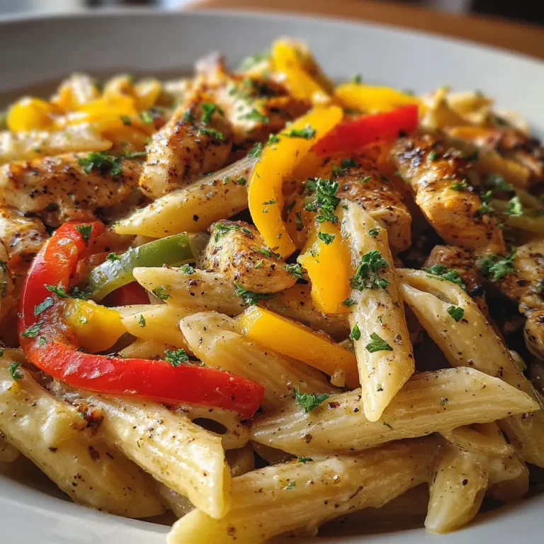 Creamy Rasta Pasta recipe with jerk chicken and peppers