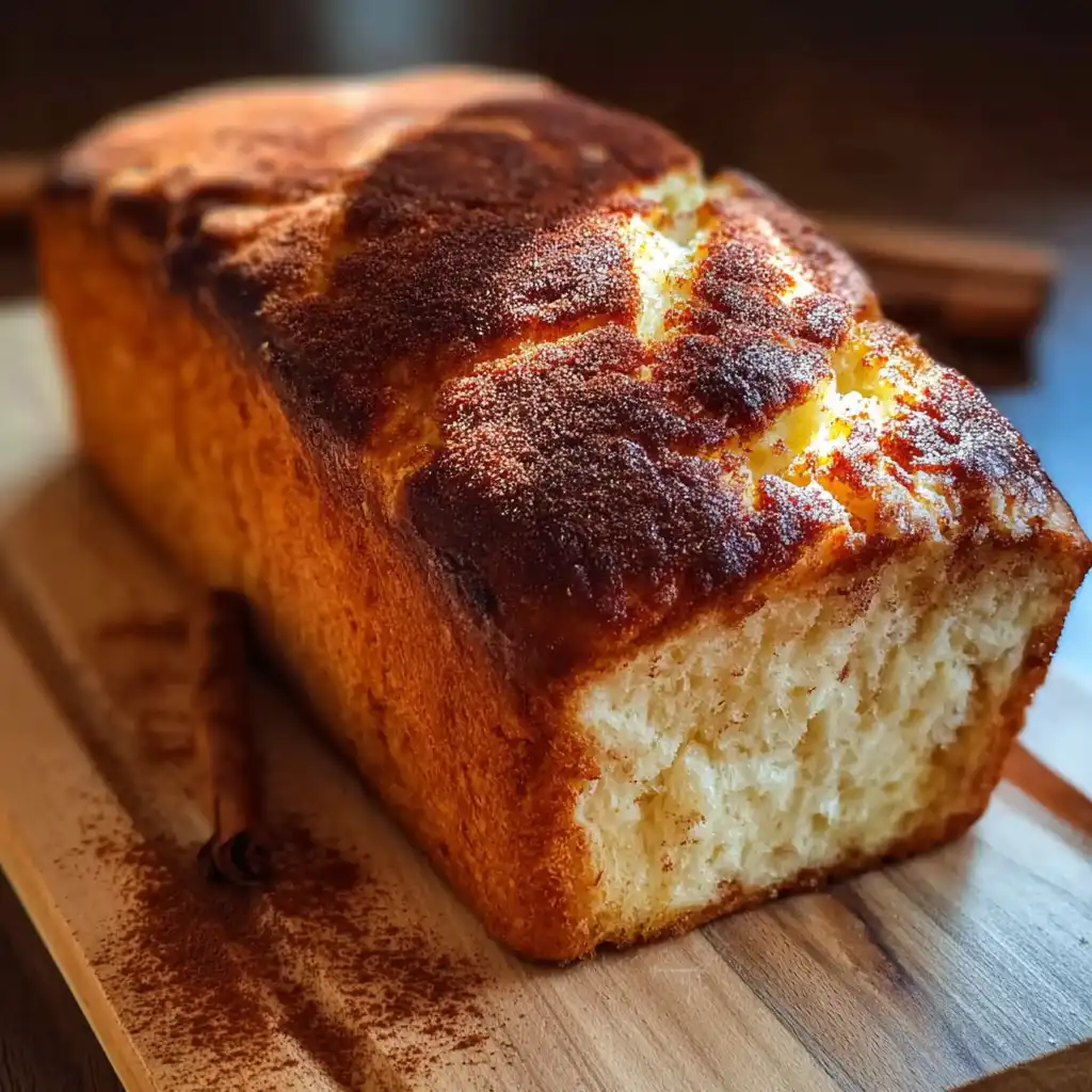 Traditional Amish cinnamon bread loaf