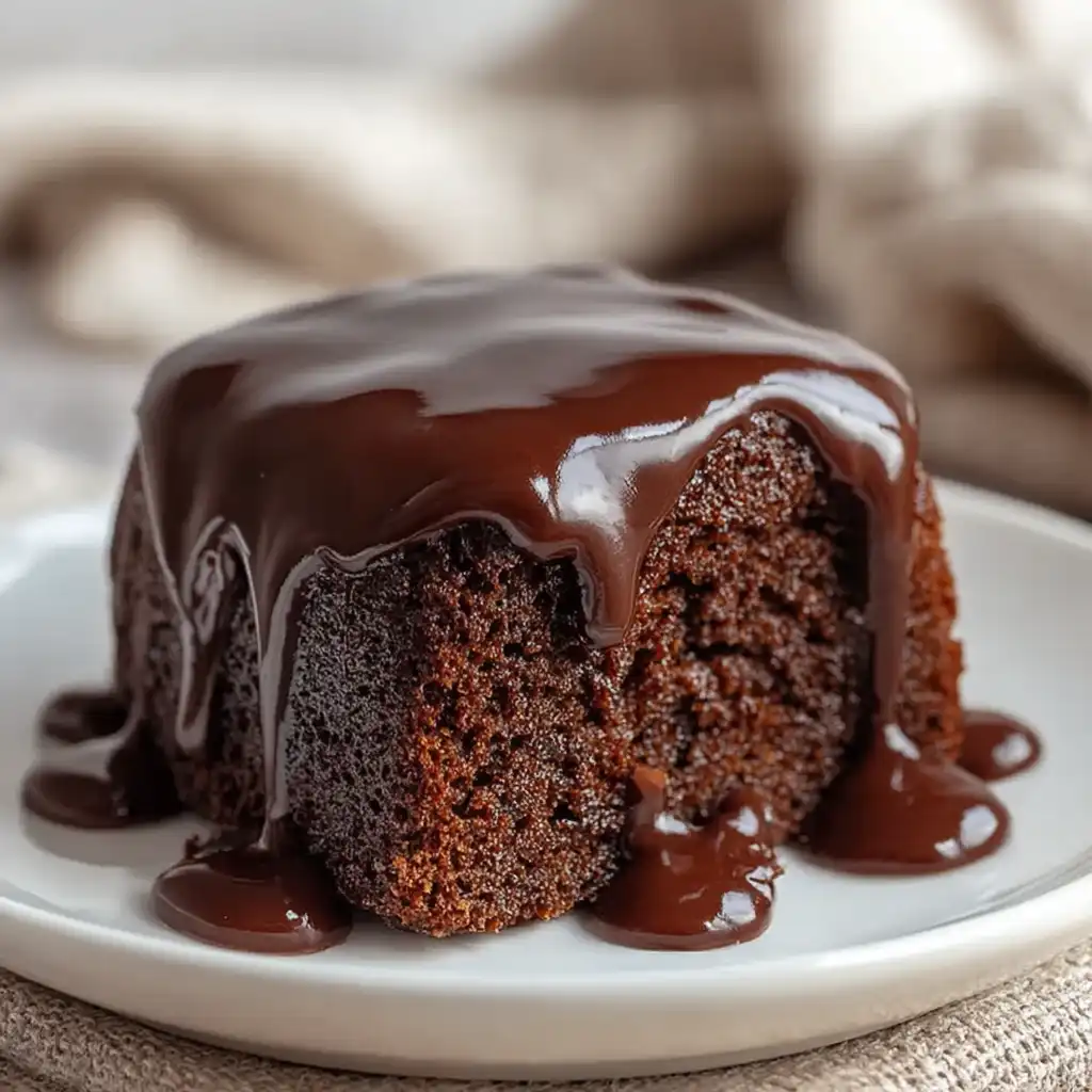 Layered brownie cake with chocolate ganache