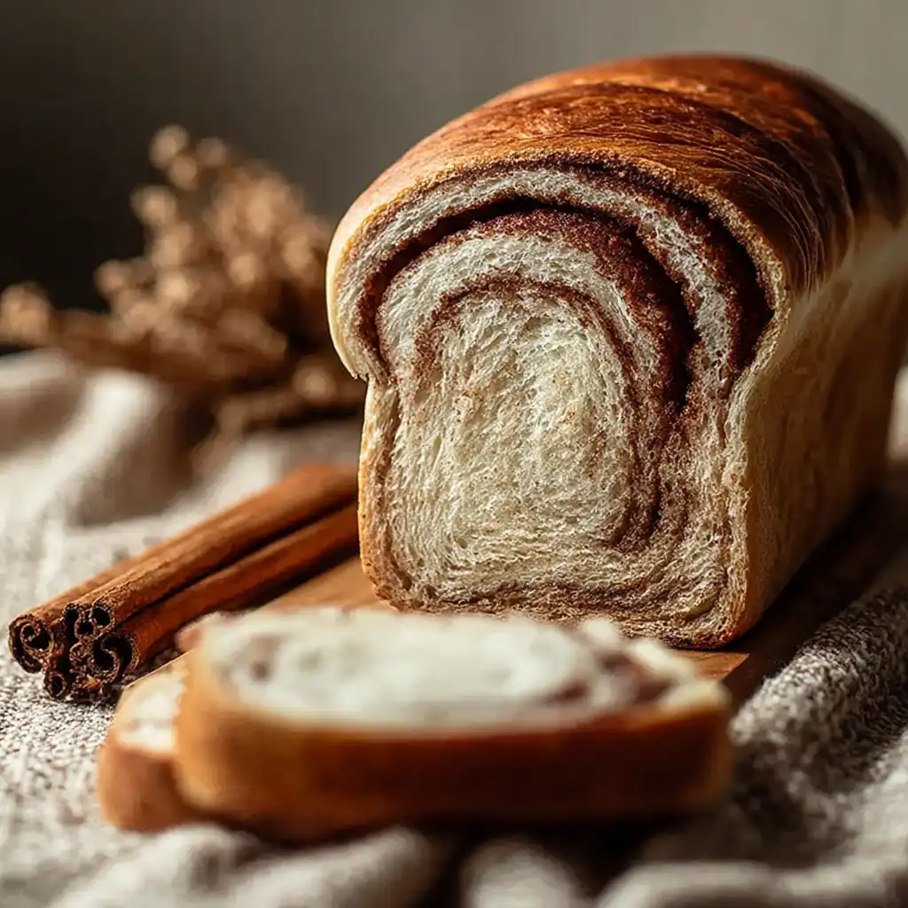 Cinnamon swirl bread loaf