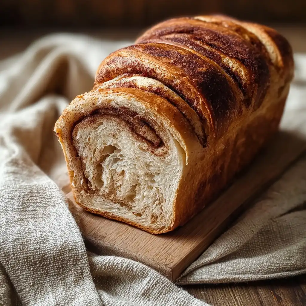 Classic sourdough cinnamon bread loaf