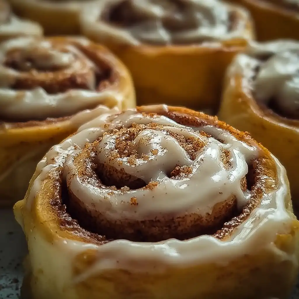 Unbaked raw cinnamon rolls in tray