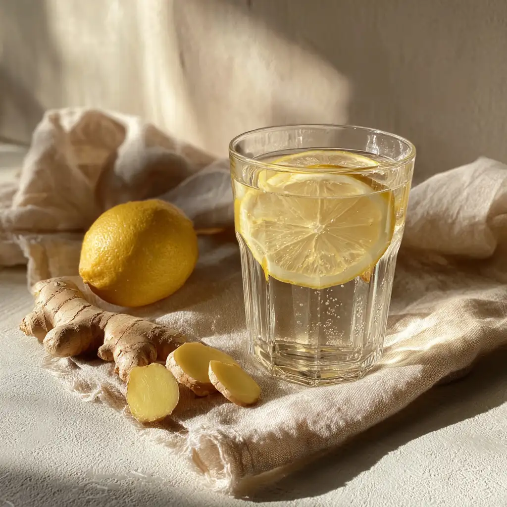 lemon ginger detox water low calorie homemade weight loss drink