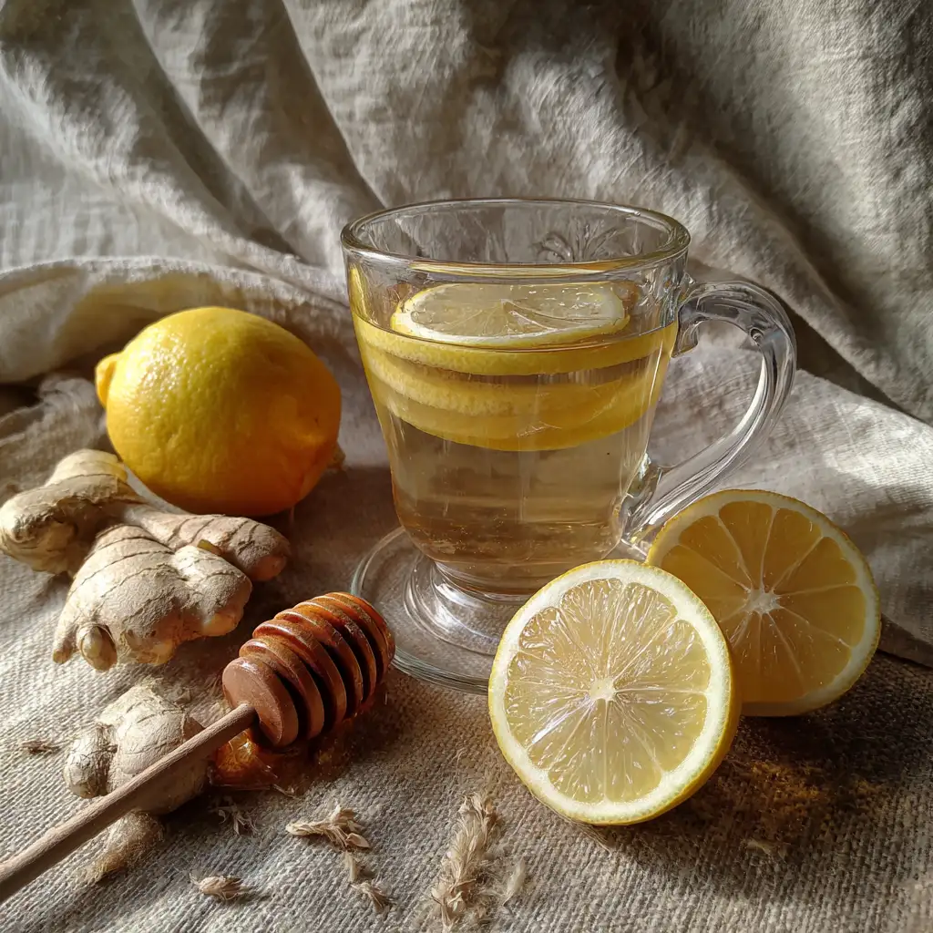 Moringa tea with lemon ginger and honey