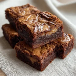 Peanut butter brownies with gooey chocolate swirls