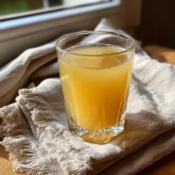 Warm lemon ginger belly fat drink recipe in rustic kitchen