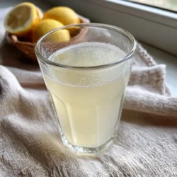 Homemade electrolyte drink with sea salt and lemon in a glass jar
