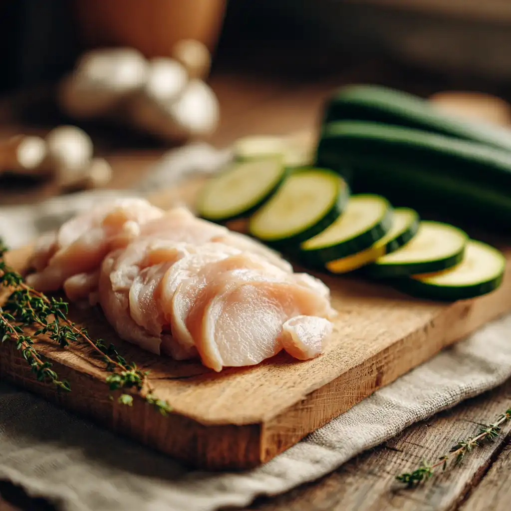 chicken and zucchini preparation