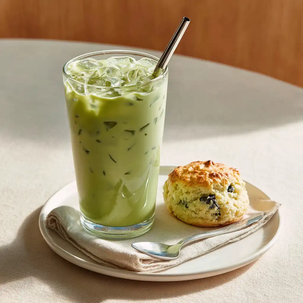 matcha latte iced without syrup final dish