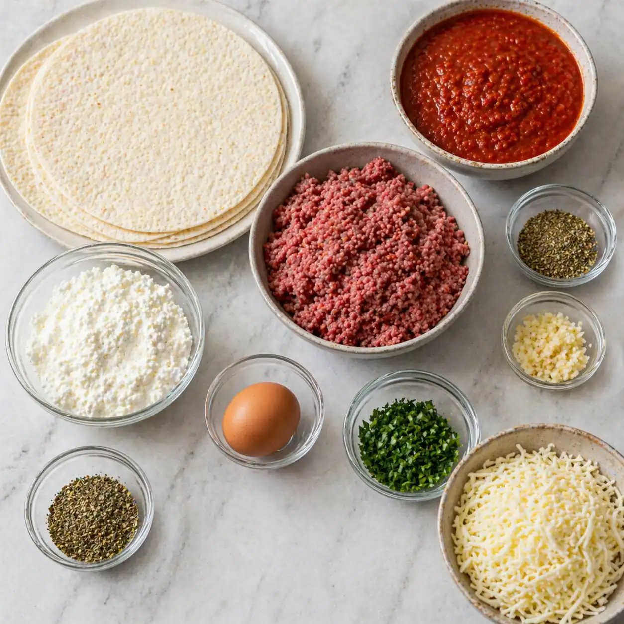 Egg White Wrap Lasagna for Weight Loss recipe ingredients