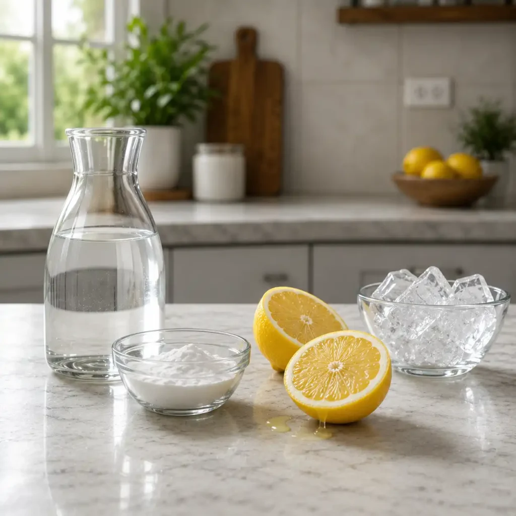 Baking Soda Lemon and Ice recipe ingredients