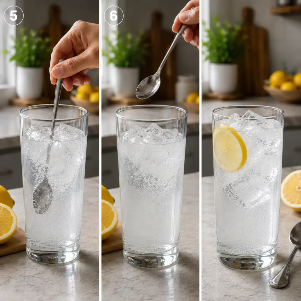 Baking Soda Lemon and Ice recipe preparation step 3