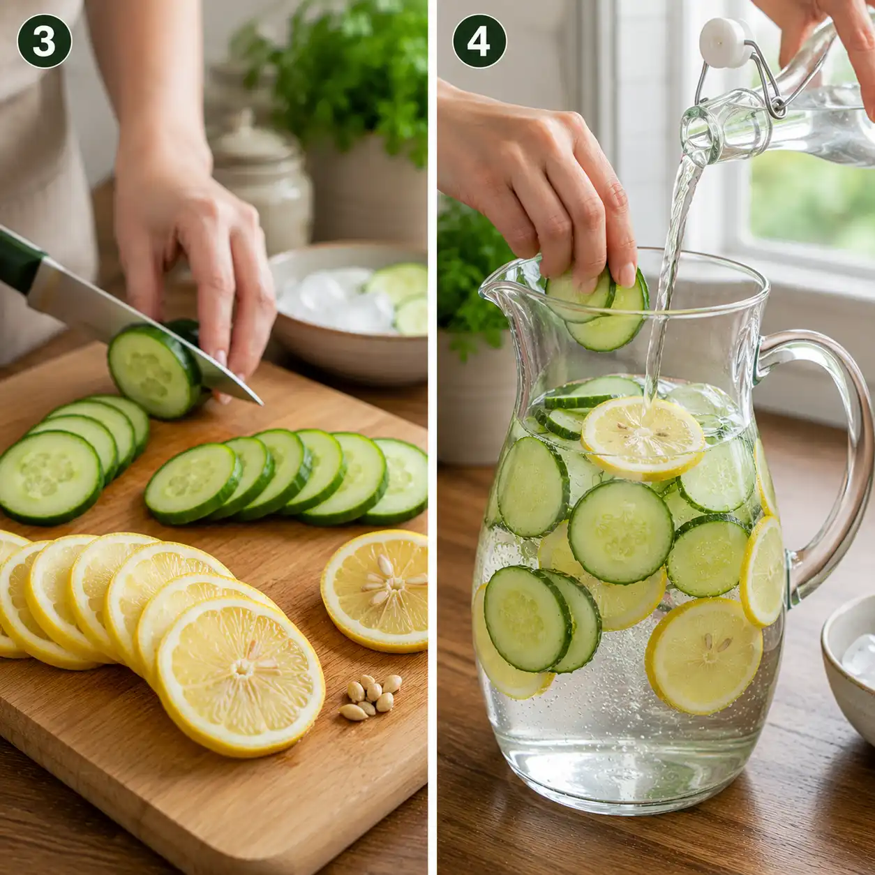 cucumber and lemon water final dish