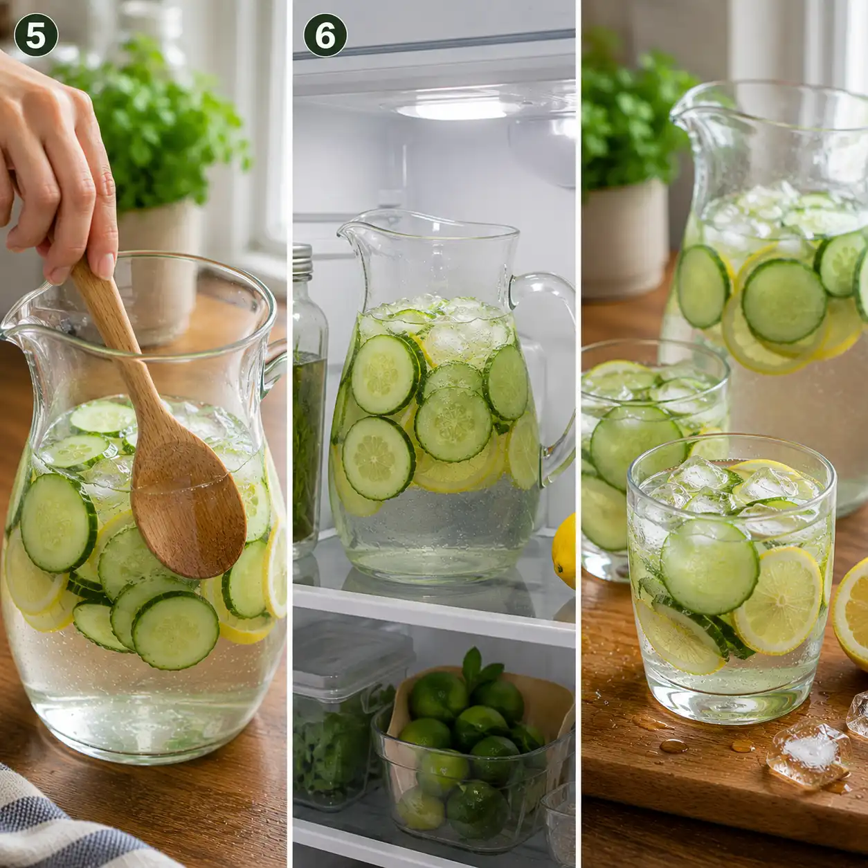 cucumber and lemon water final dish