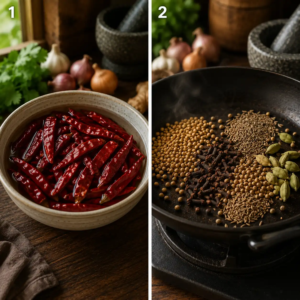 how to make a massaman curry paste preparation