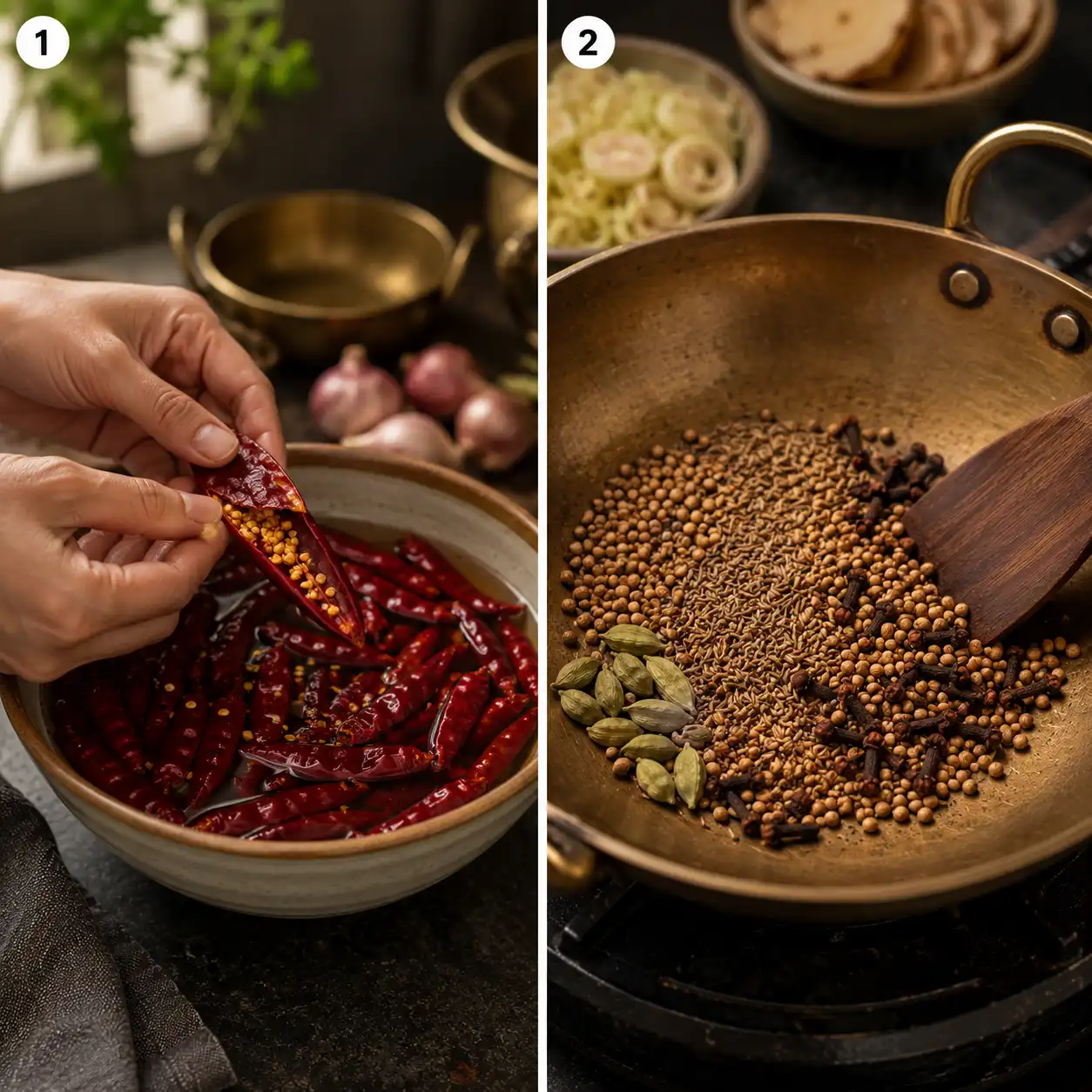 massaman curry paste preparation