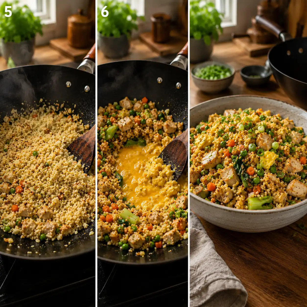 cauliflower fried rice final dish