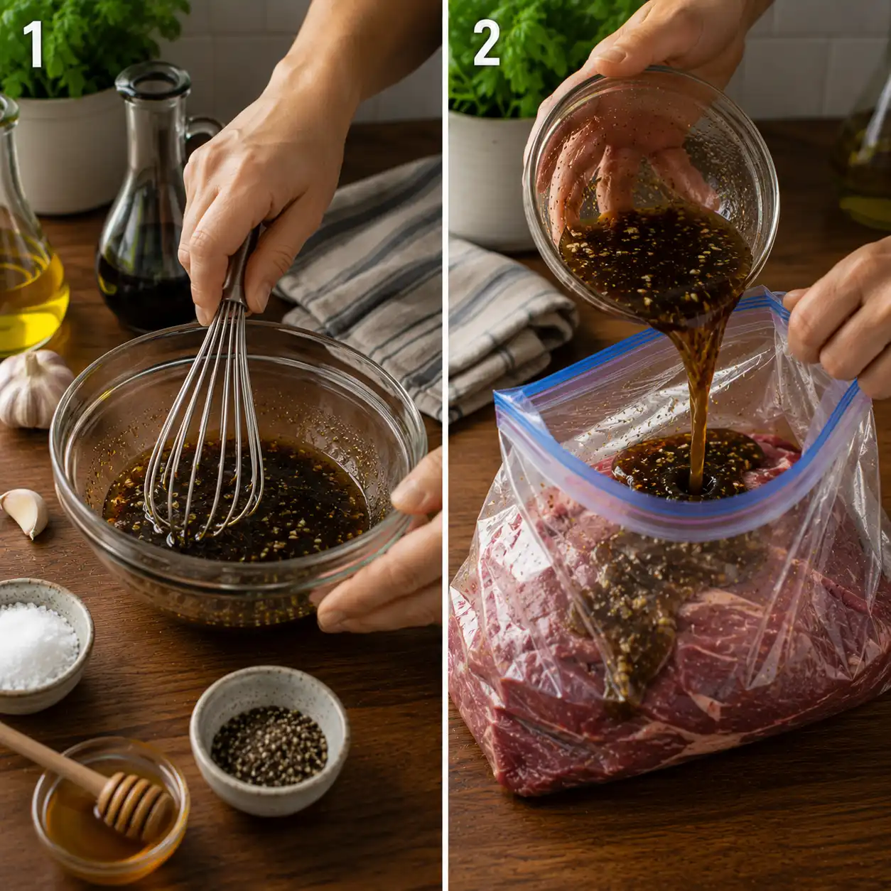balsamic caprese grilled flank steak preparation