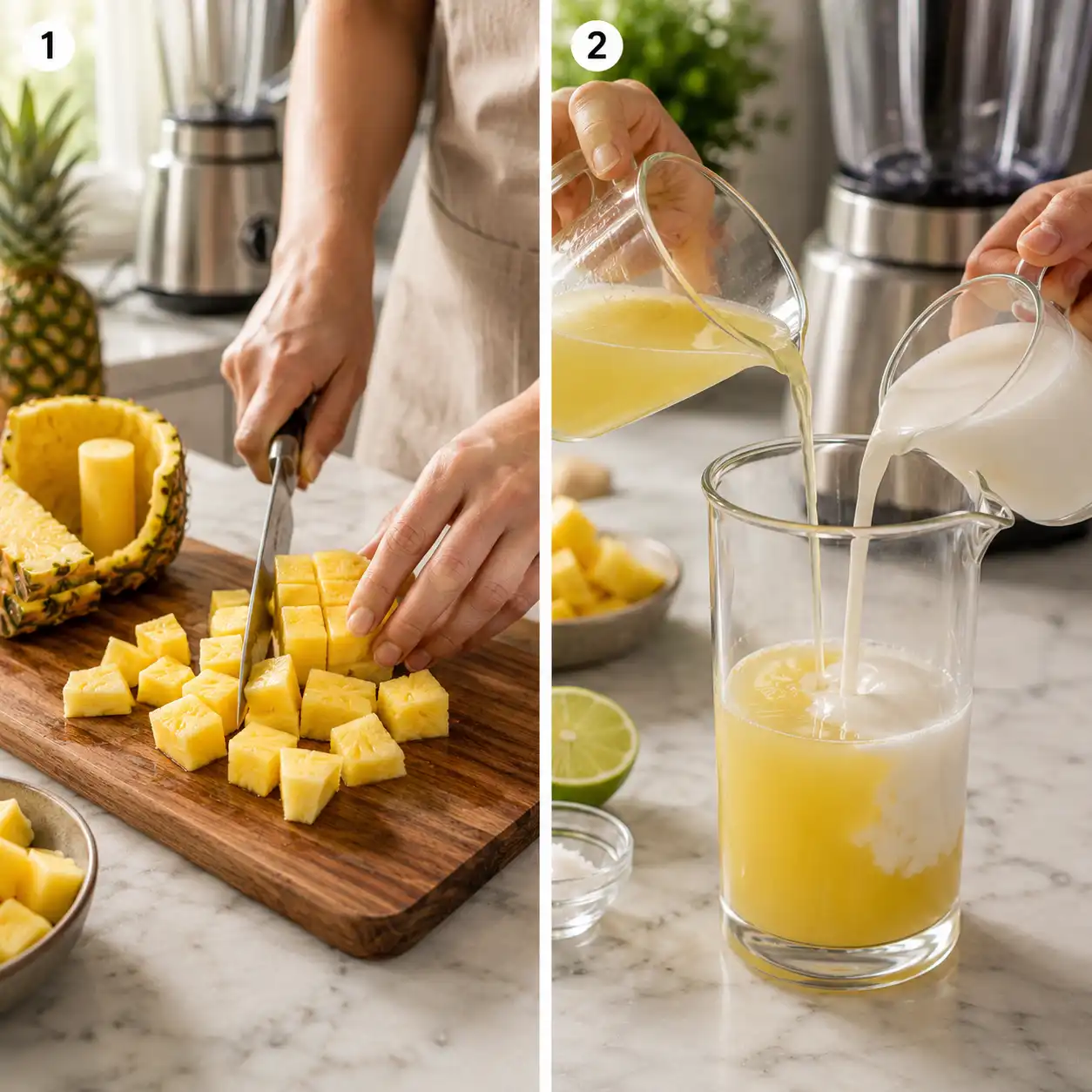 pina colada ingredients preparation