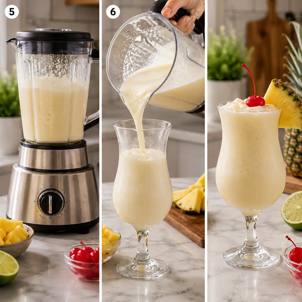 pina colada ingredients final dish