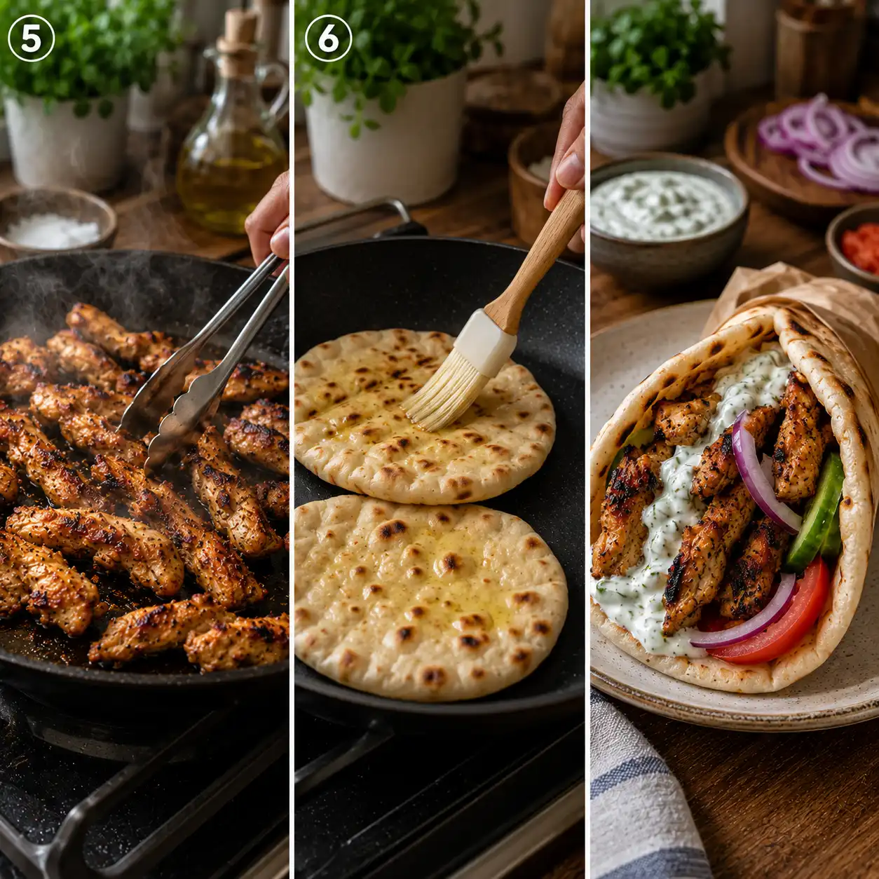 chicken gyros recipe final dish