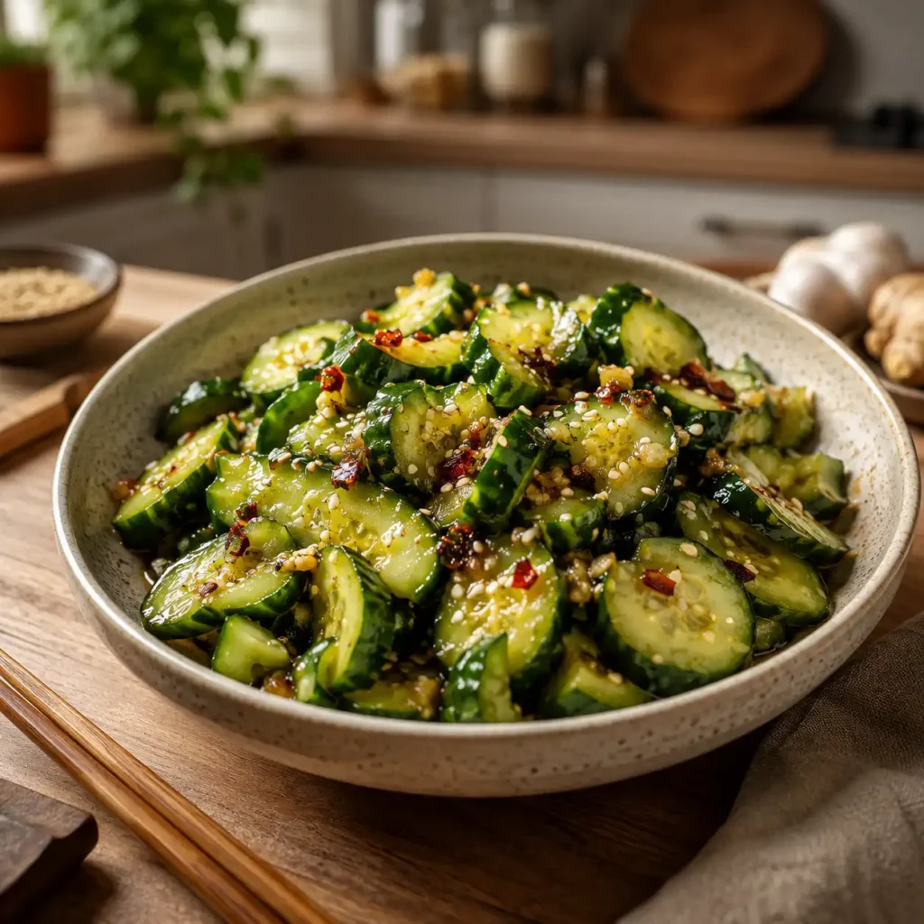 simple asian cucumber salad recipe featured image
