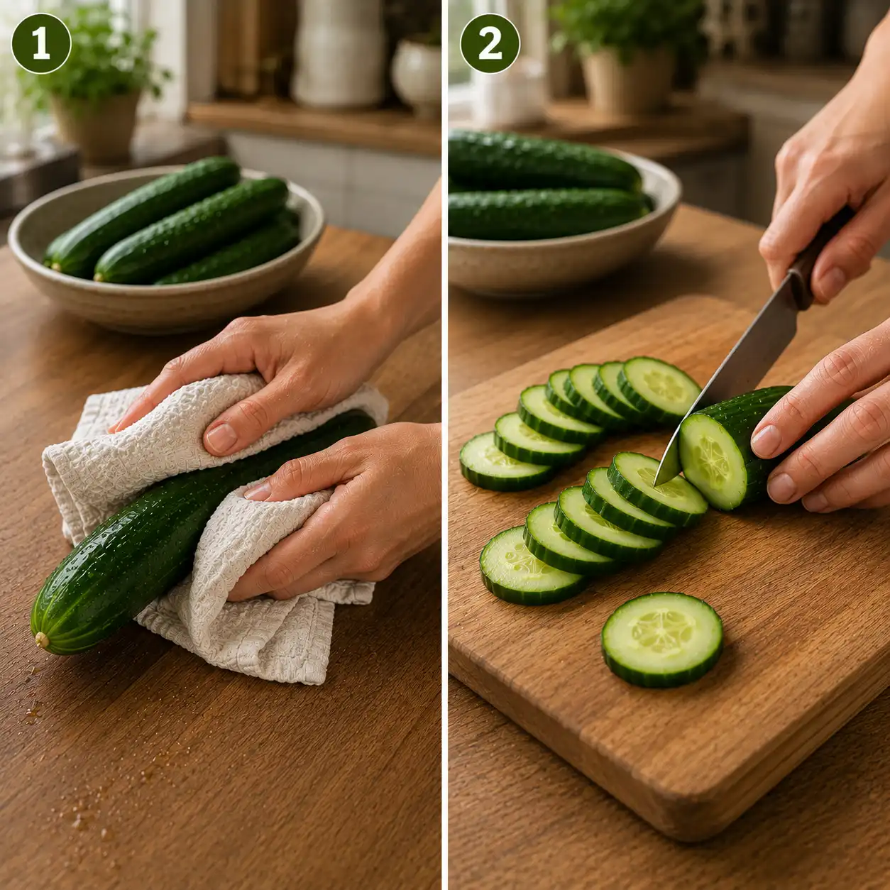 simple asian cucumber salad preparation