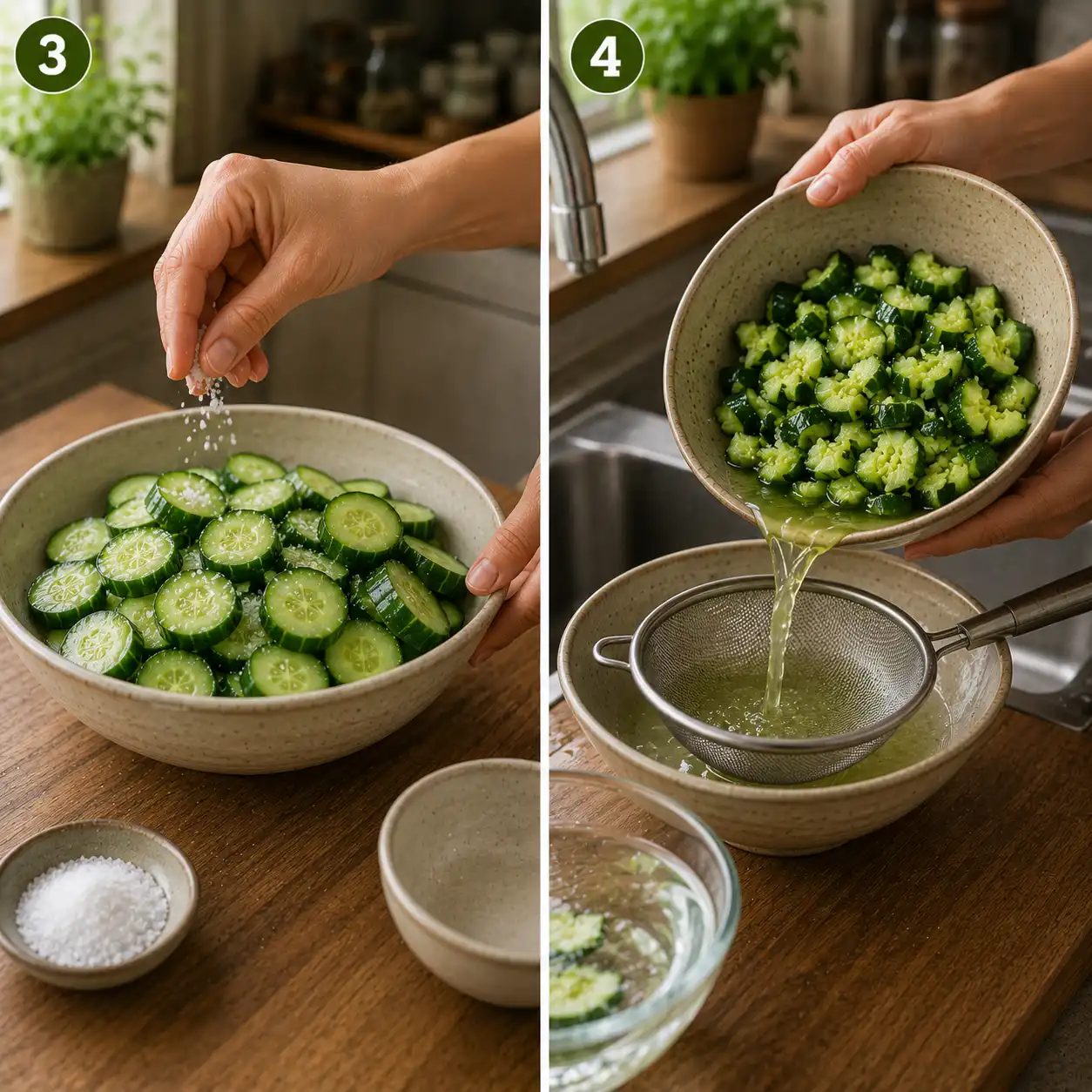 simple asian cucumber salad final dish