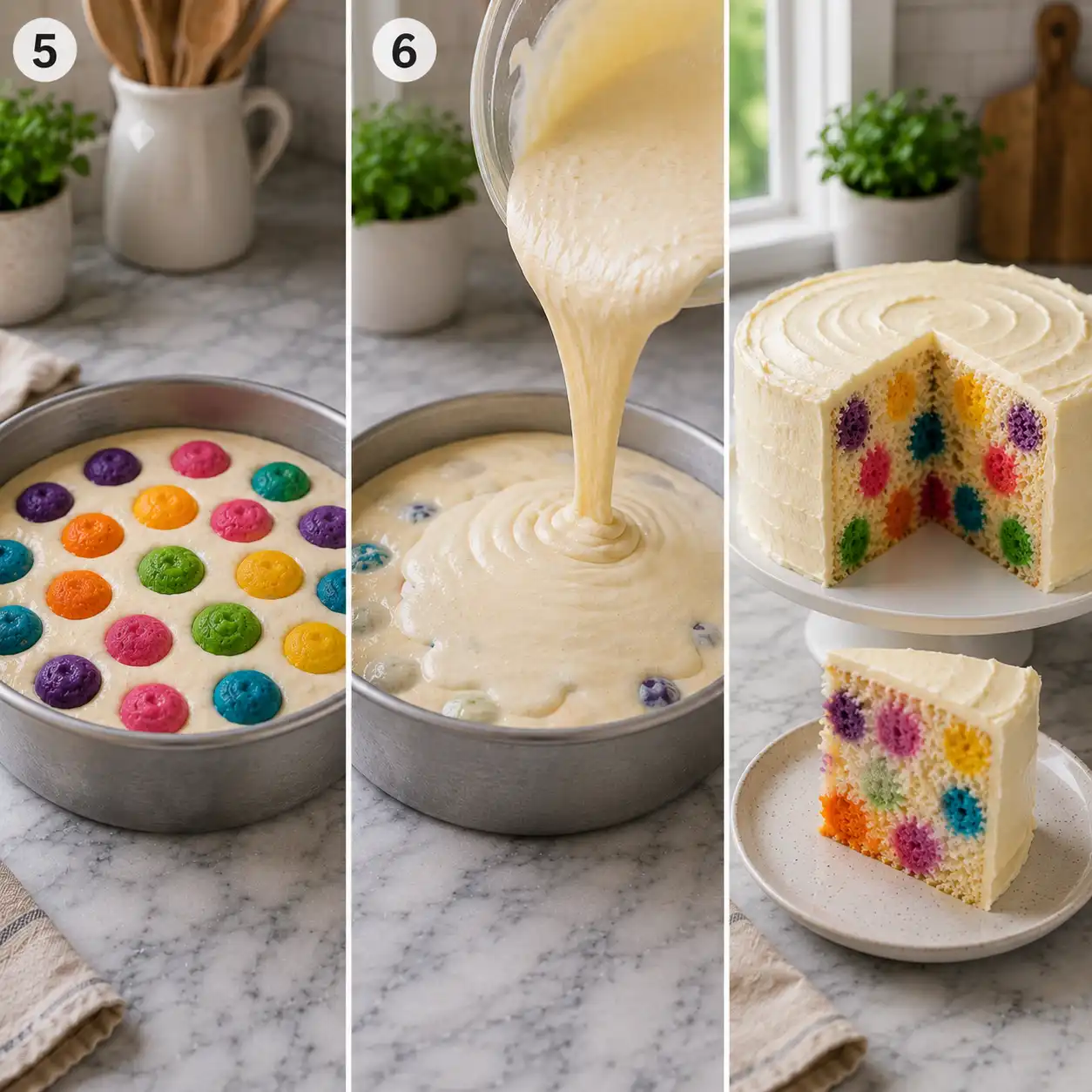 viral dot cake final dish