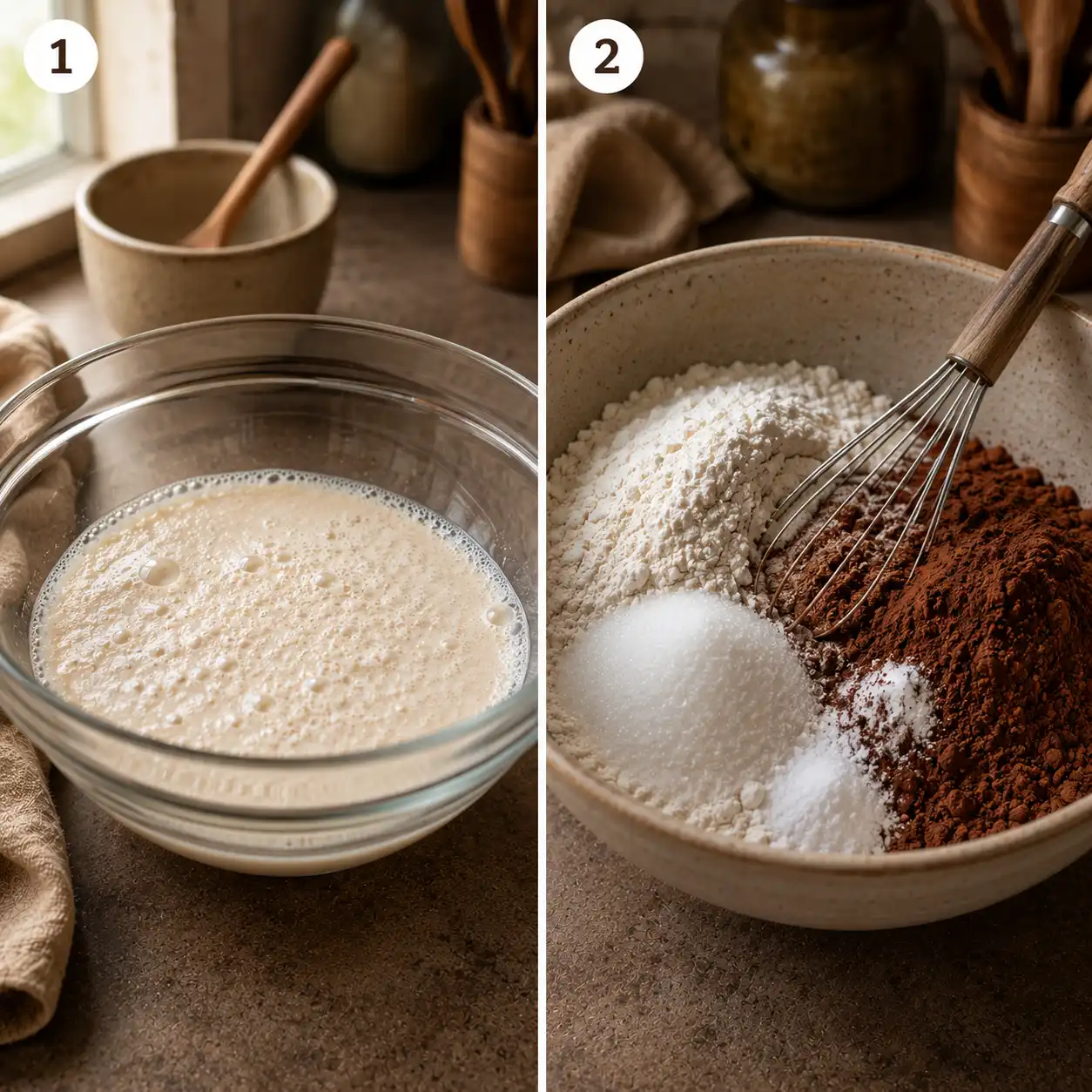 glazed chocolate donut preparation