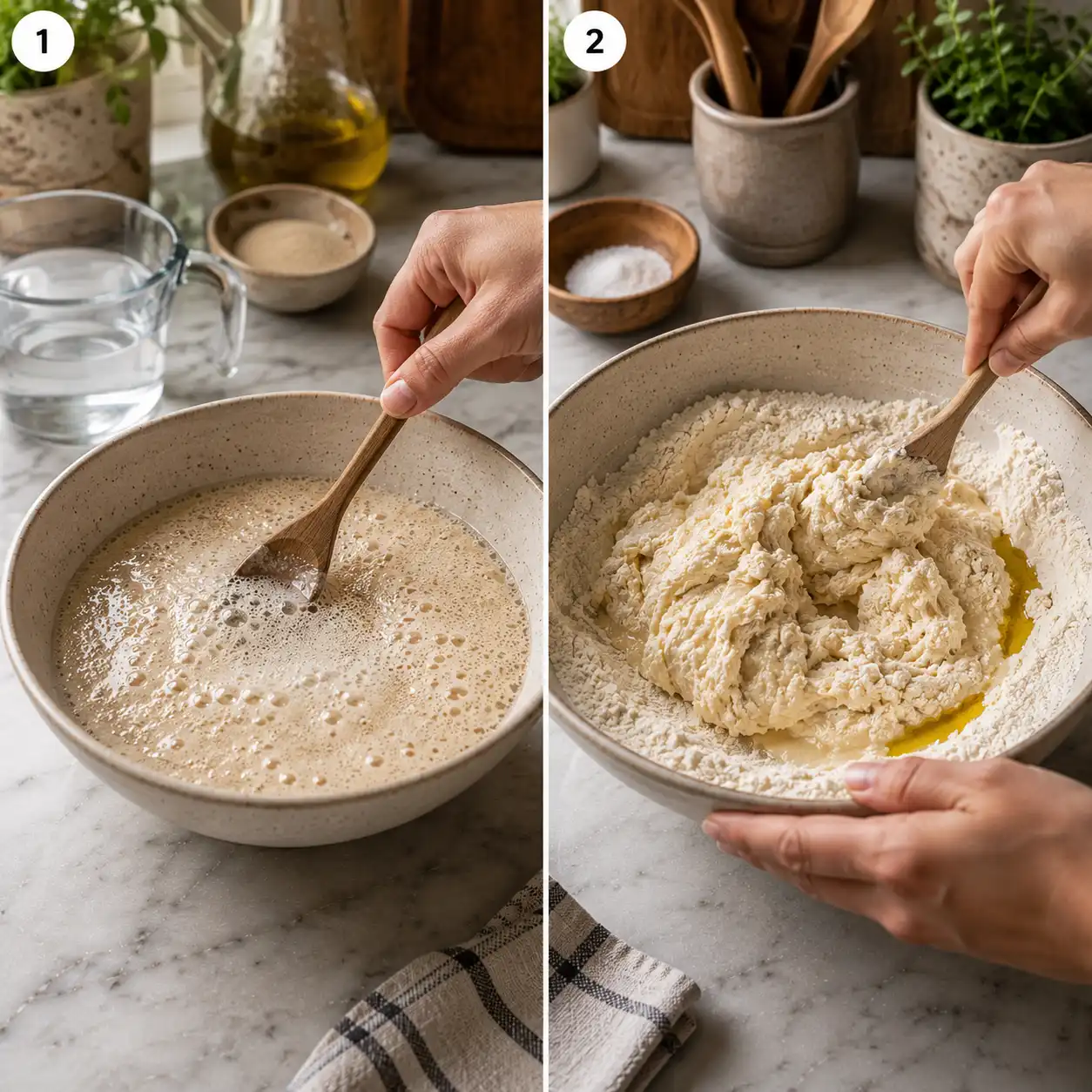 homemade garlic knots preparation