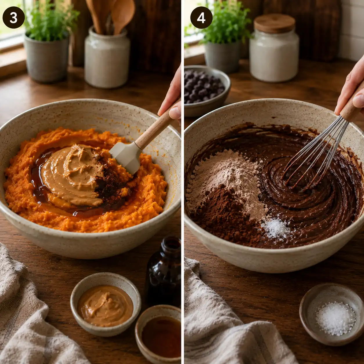 high protein sweet potato brownies final dish
