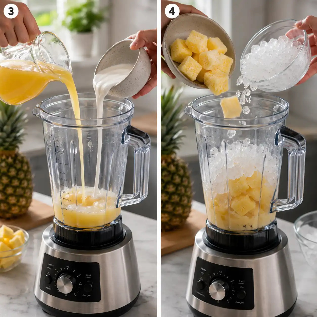 non alcoholic pina colada final dish