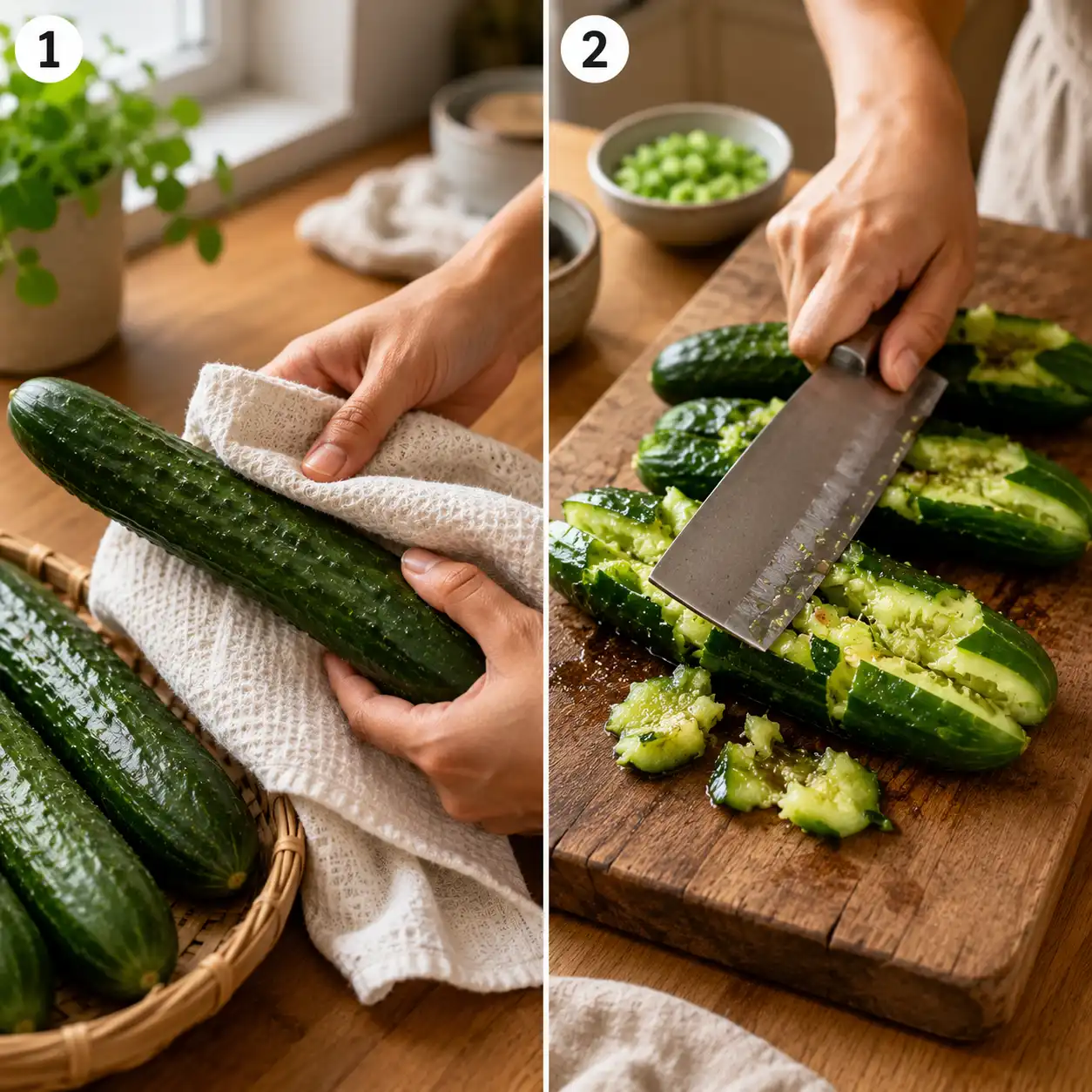 quick asian cucumber salad recipe preparation