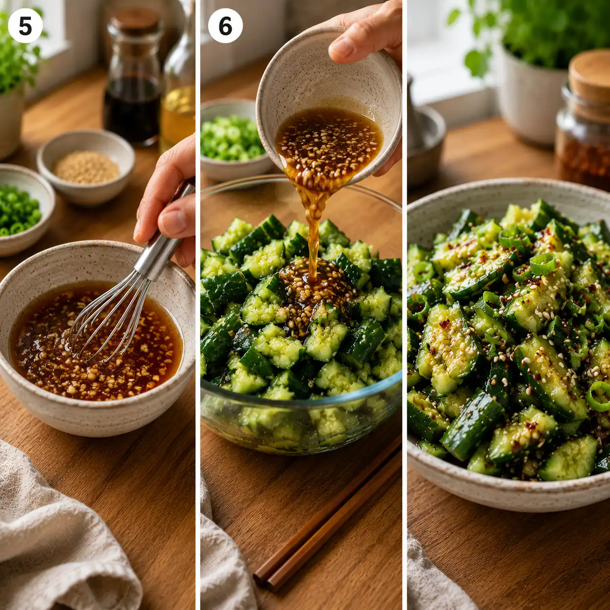 quick asian cucumber salad recipe final dish