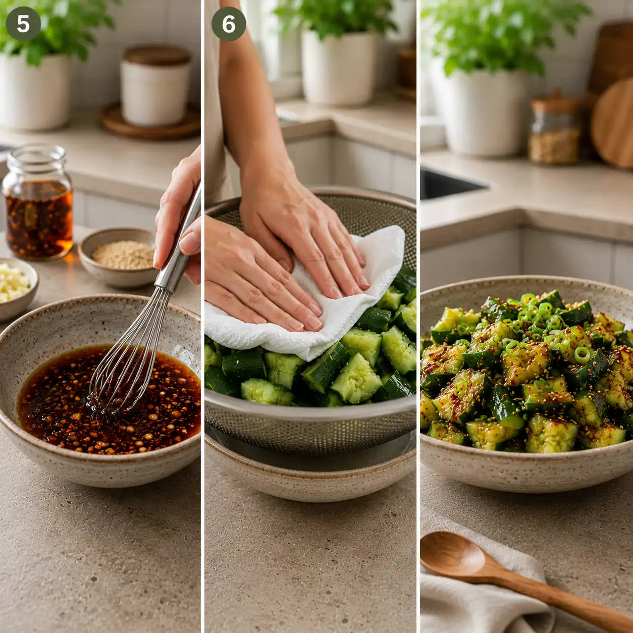 spicy cucumber salad recipe final dish