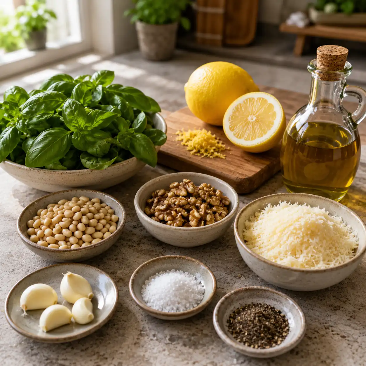 lemon pesto ingredients