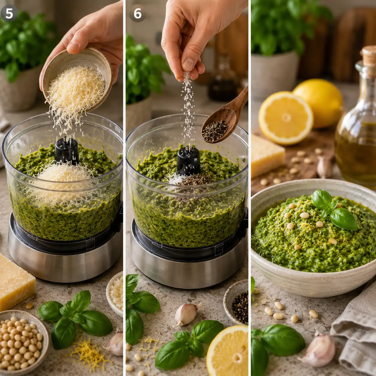 lemon pesto final dish