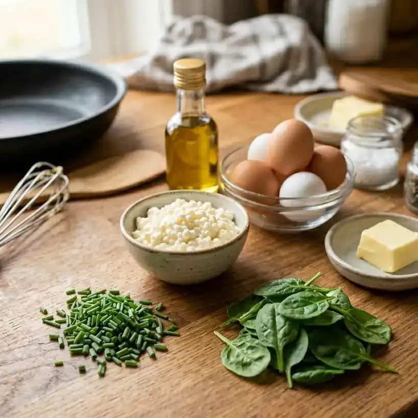 scrambled eggs with cottage cheese ingredients