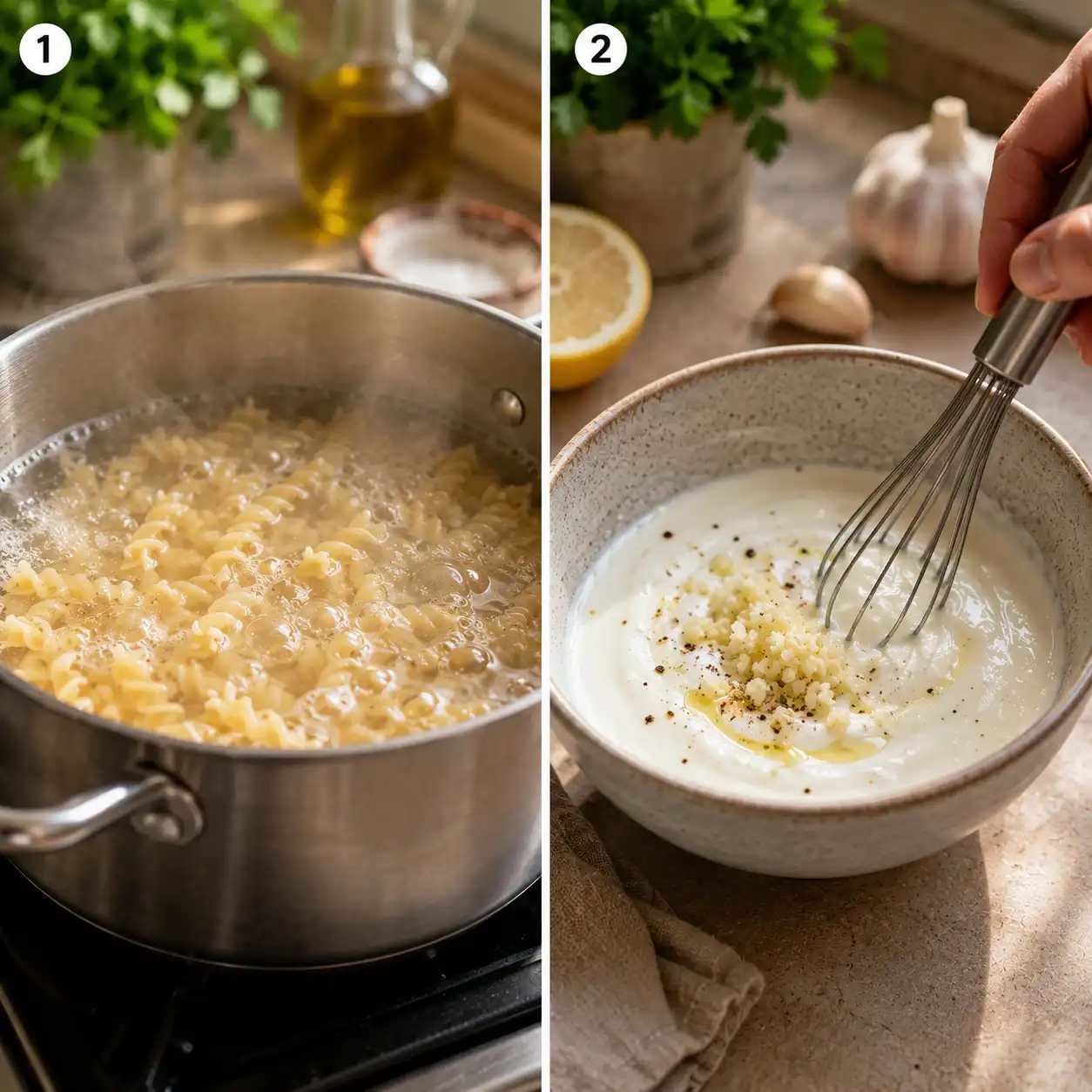yogurt noodles preparation