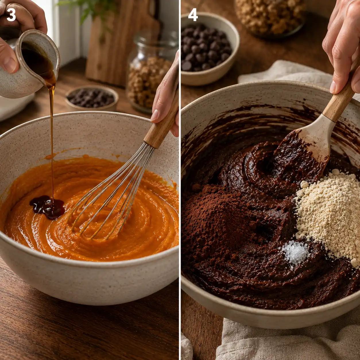 sweet potato brownie with peanut butter final dish
