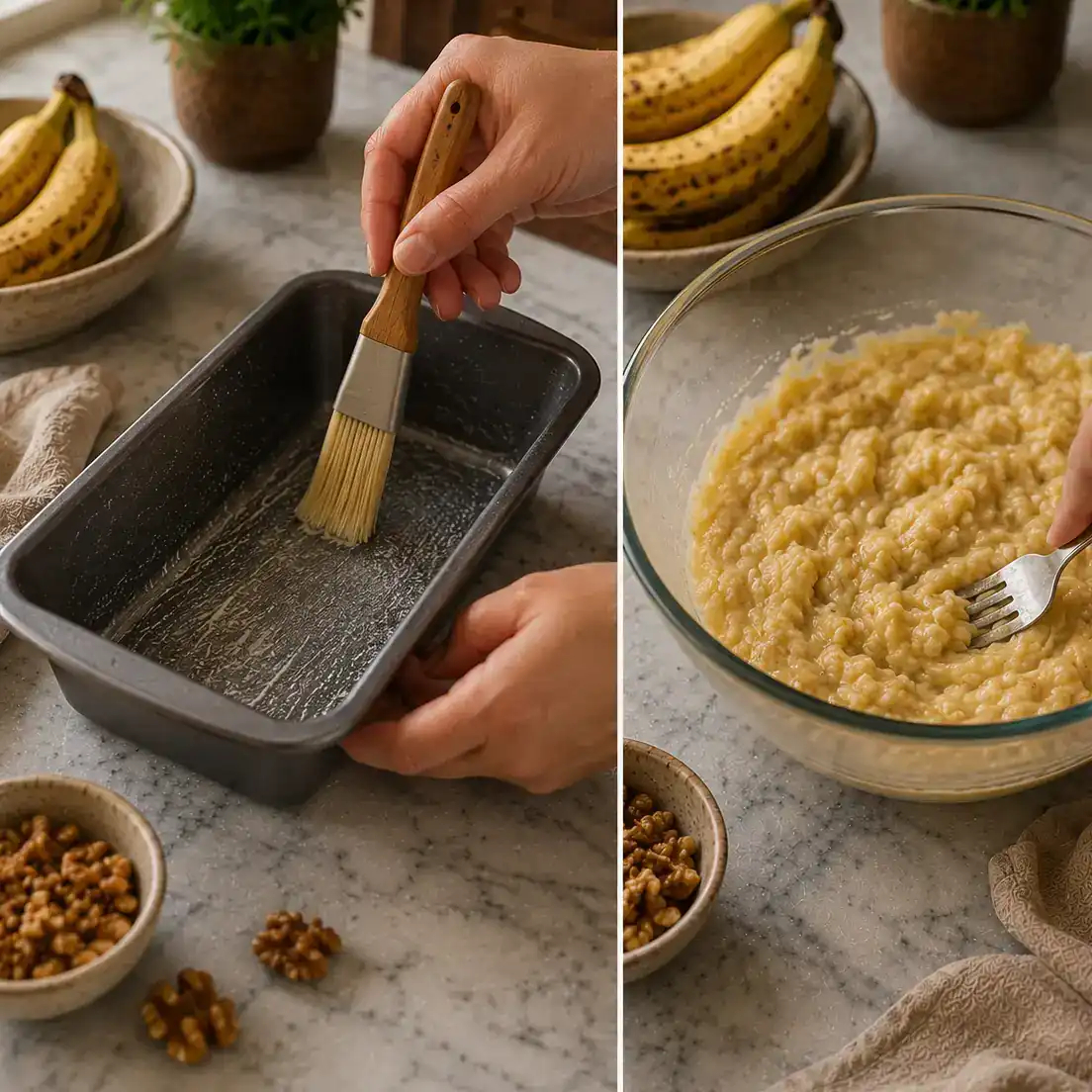 banana nut bread recipe preparation