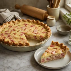 rhubarb custard pie recipe recipe featured image