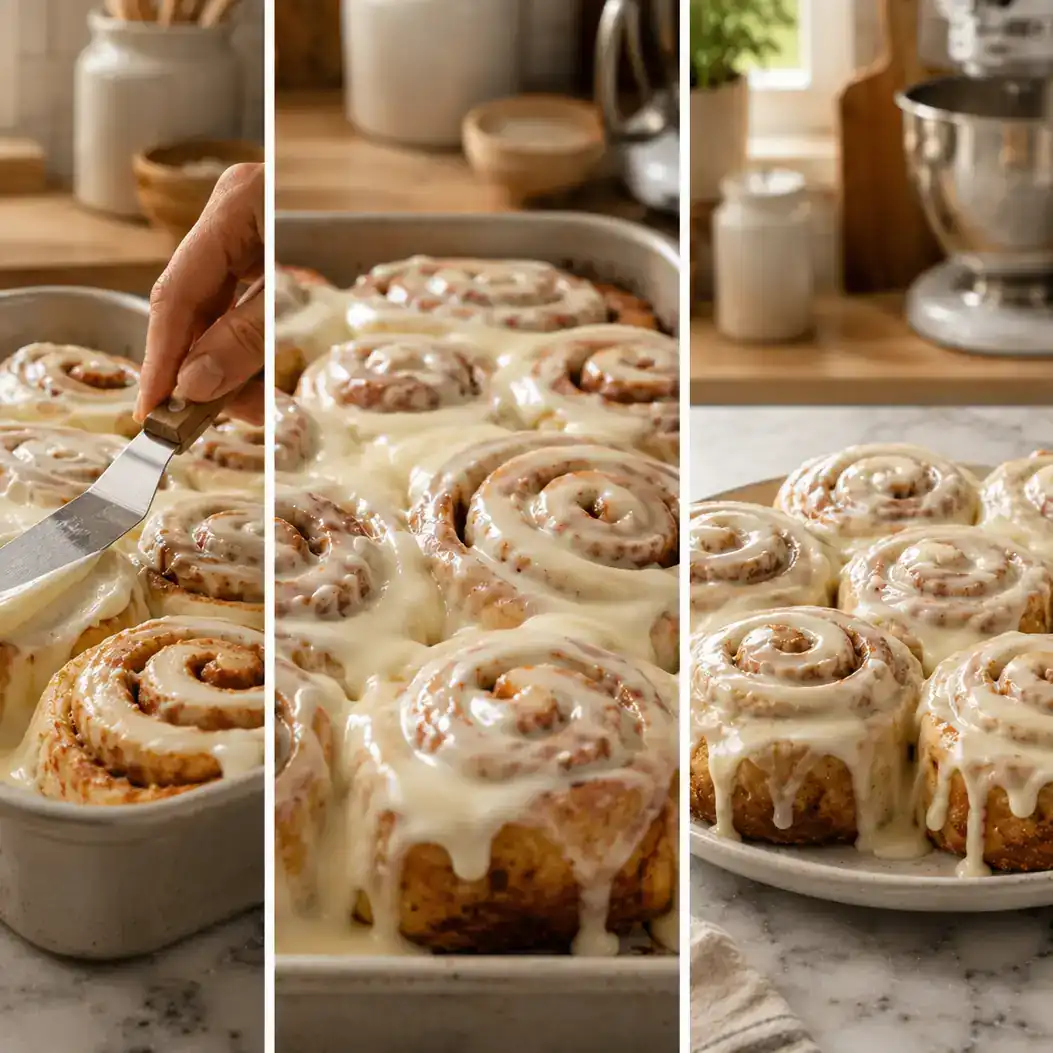 cinnamon roll icing recipe final dish