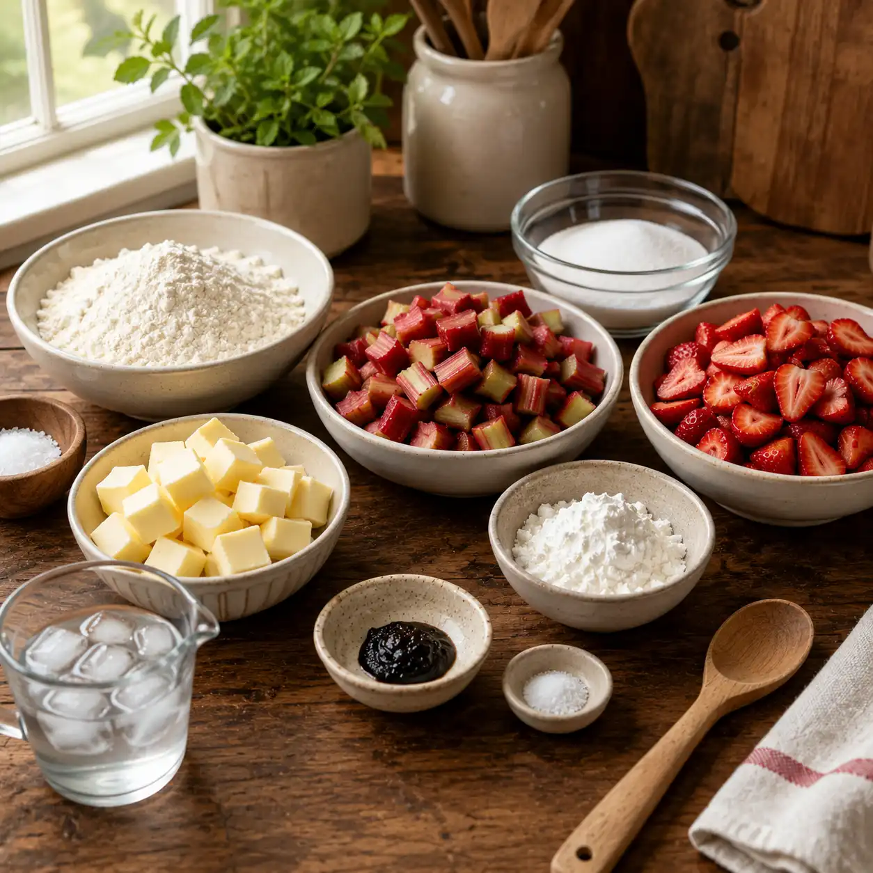 strawberry rhubarb pie recipe ingredients