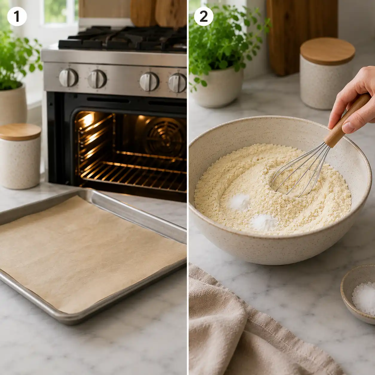 Almond flour cookies preparation