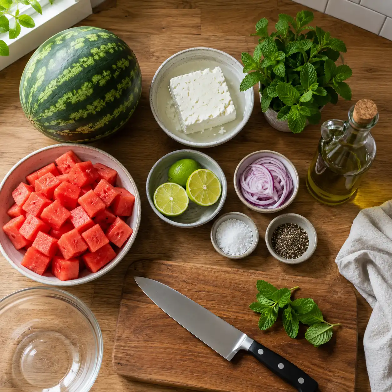 feta cheese watermelon salad recipe ingredients